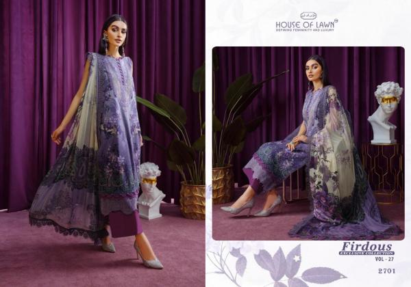 House Of Lawn Firdous Exclusive Collection 27 Lawn Cotton Designer Pakistani Suits